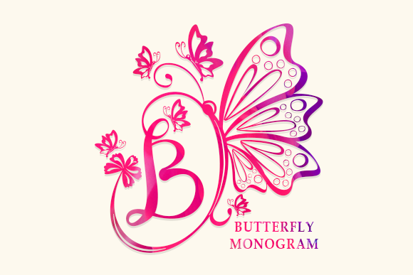 Butterfly Monogram: An Elegant Font for Creative Designs