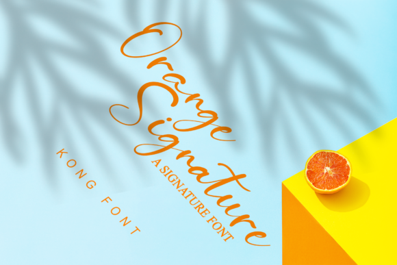 Orange Signature: A Playful Script Font for Creative Projects