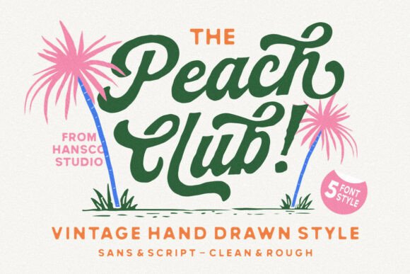 Peach Club: A Font Bundle That Feels Like a Warm Afternoon