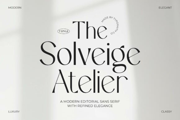 The Solveige Atelier: A Typeface for Modern Elegance